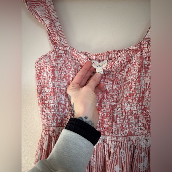 Roller Rabbit Seashell Smocked Top Mid Dress - Picture 5 of 6